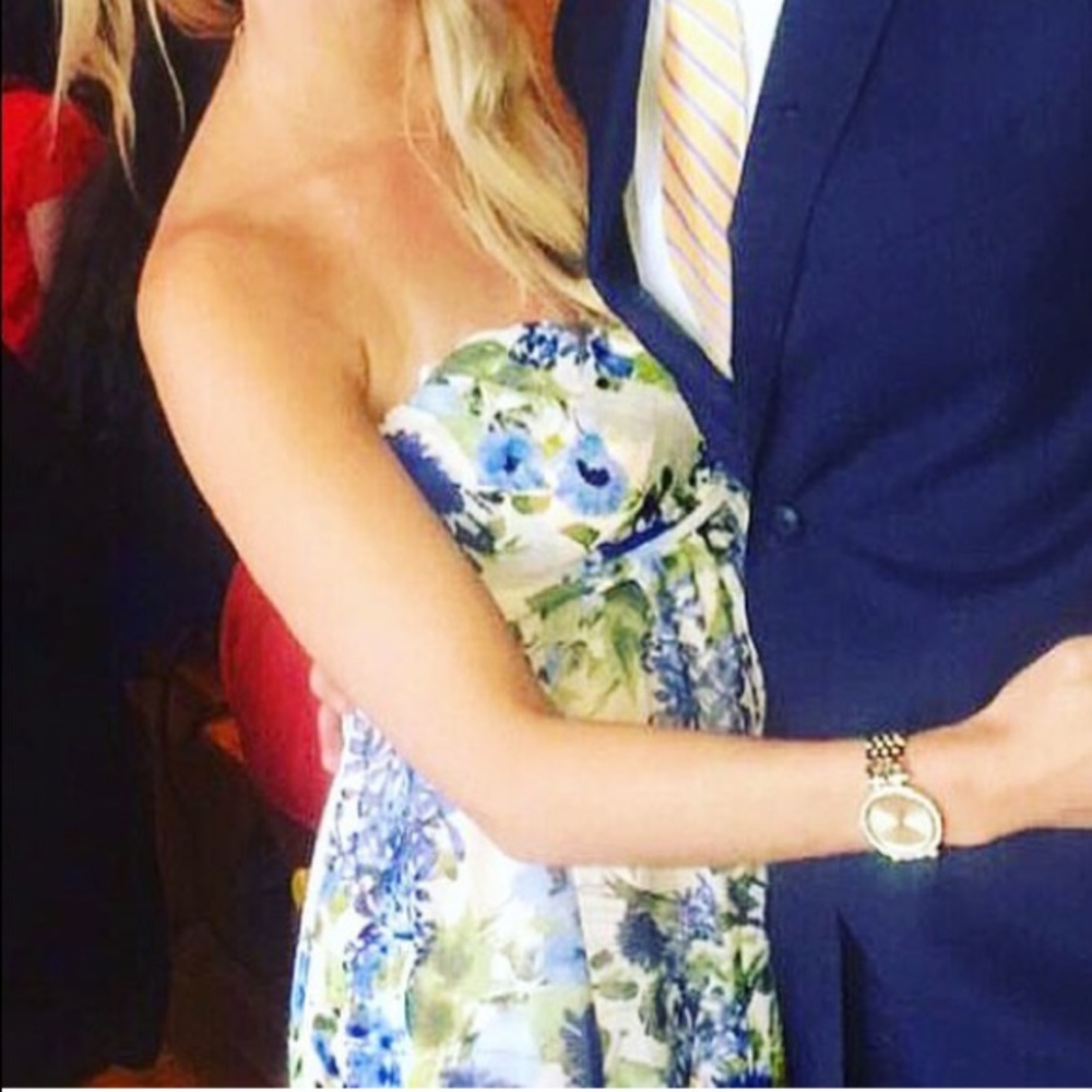 Lulus Floral Strapless Maxi